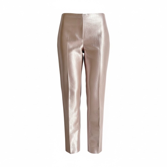 Millennial pink metallic suit set blazer and pants - Picture 4 of 9